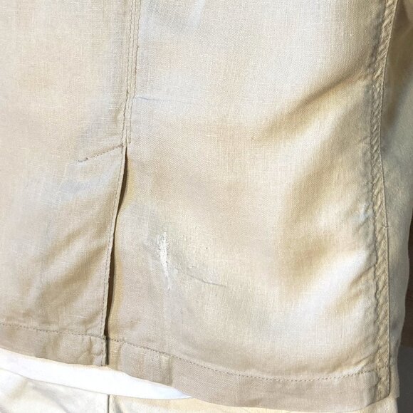 Celio SZ S Linen Military style utility  jacket wheat color essential - Picture 7 of 12